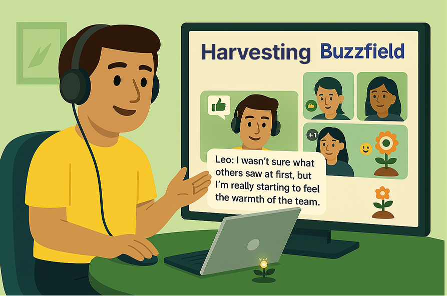 The moment of meaning of the service is the Harvesting session: a team meeting dedicated to reflecting on the team dynamics based on the data gathered by the platform.