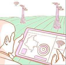 The farmer set-up and installs the MycoSensor in their fields. The data collected over time provides a real time understanding of the land and actionable insights.